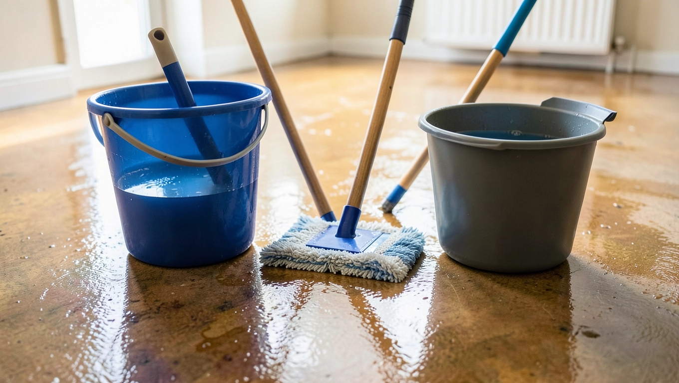 Metoda dwóch wiader do mycia podłogi olejowanej