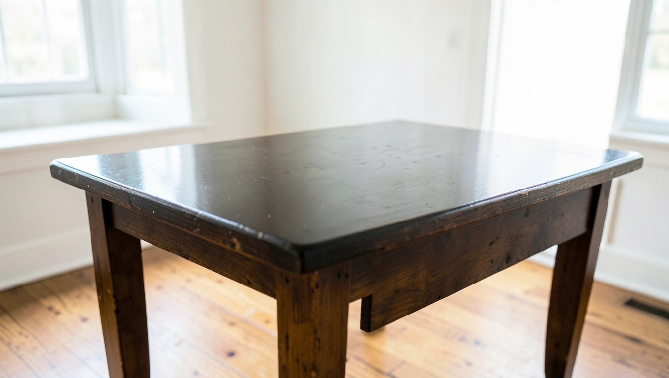 Przykład: malowanie starego olejowanego stołu