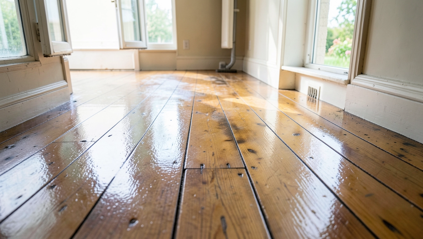 Suszenie podłogi olejowanej po czyszczeniu