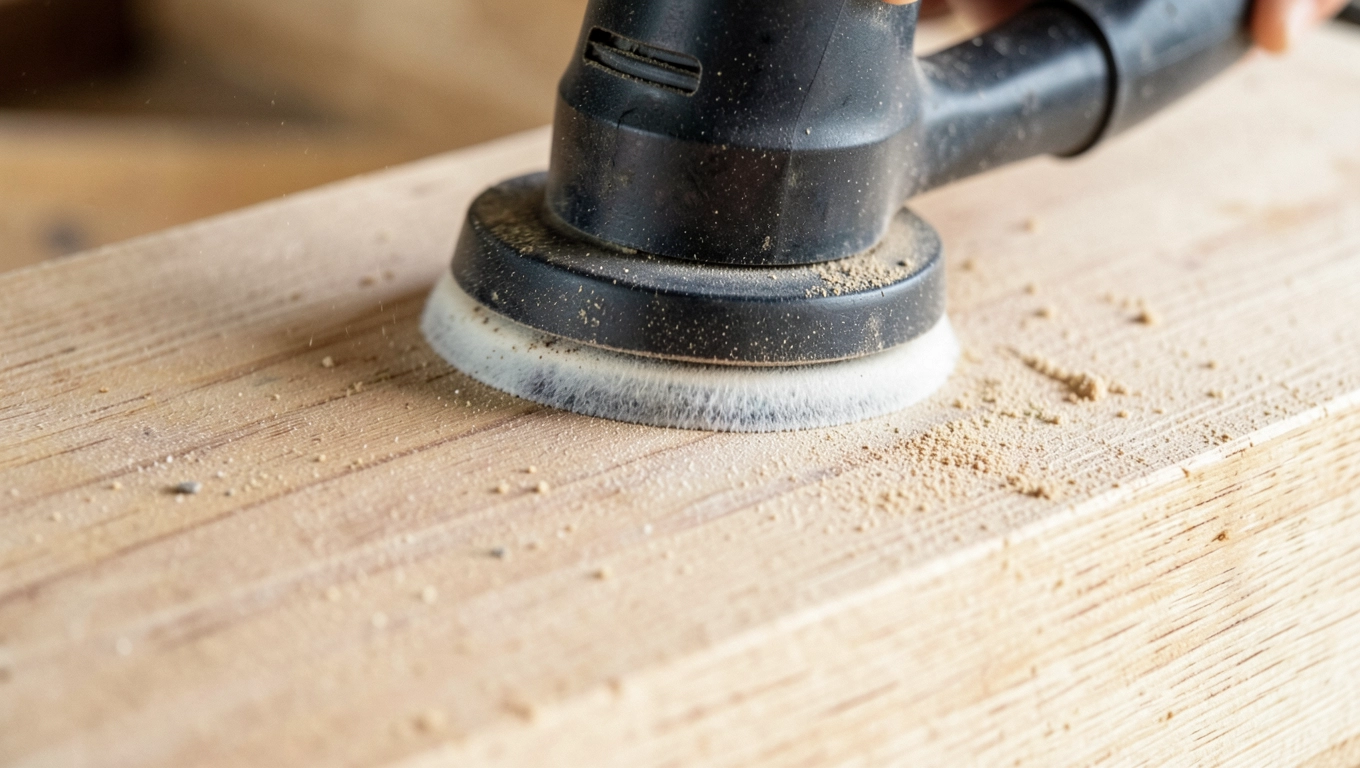 Szlifowanie olejowanego drewna na sucho