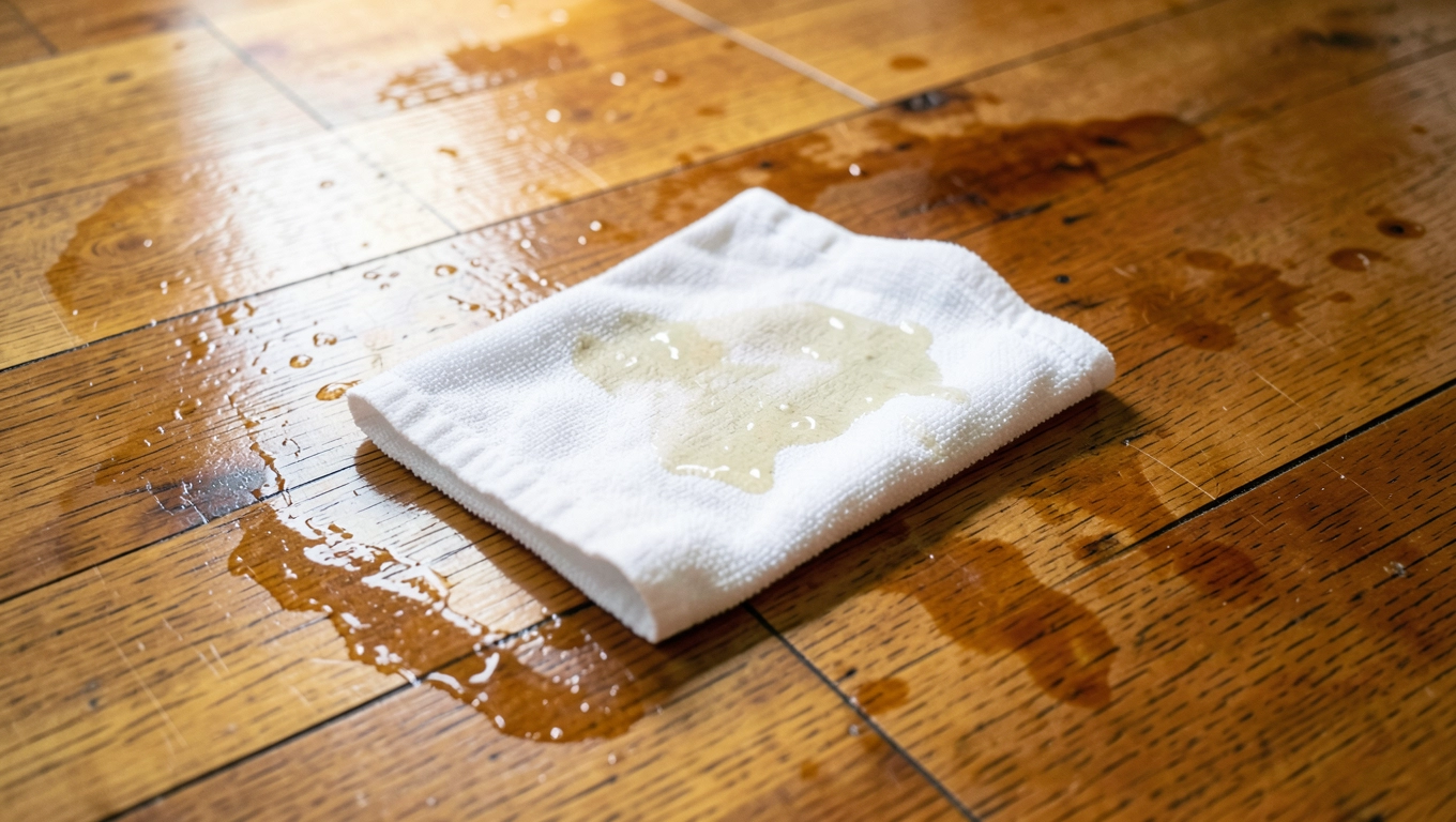 Usuwanie tłustych zabrudzeń z podłogi olejowanej